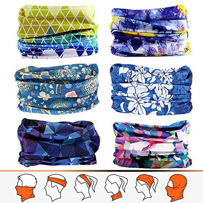 JOEYOUNG Headwear, Bandana, Neck Gaiter Head Wrap Headband Balaclava Magic Scarf - color: A-colorful