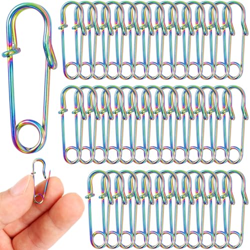 Rainbow Safety Pins Heavy Duty for Clothes 70 PCS - 1.06" Decorative Tiny Colored Safety Pin for Blankets Skirts Jewelry Decorative - color: Rainbow-1.06 Inch-70pcs