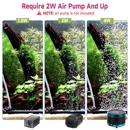 hygger Aquarium Bubble Curtain Wall, Quiet Fish Tank Air Stone with Accessories, High Dissolved Aquarium Bubbler Oxygen Diffuser Decoration for Freshwater & Saltwater - size: 2-PACK 7.9-IN