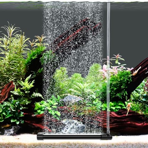 hygger Aquarium Bubble Curtain Wall, Quiet Fish Tank Air Stone with Accessories, High Dissolved Aquarium Bubbler Oxygen Diffuser Decoration for Freshwater & Saltwater - size: 7.9-IN Long