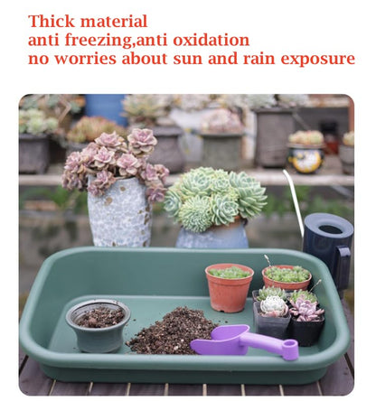 Garden Tidy Tray, Multifunctional One Piece Potting Tray for Seeding, Mixing, Growing and Storage, Succulent and Cactus Soil Potting Mix 23"x16.4"x4.3" (Black) - color: Black