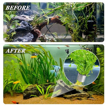 Aquarium Plant Weights, Plant Anchors, 30Pcs Aquarium Plant Anchors, Plant Weights Anchors for Live Plants, Plant Weights Stops Plants from Floating in The Aquarium.