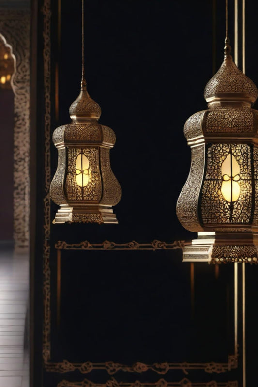 Islamic Notebook / Journal/ Diary/ Planner 120 Lined Pages 6x9inch ( Islamic Lanterns - FAWANIS 10 ): Gift for Muslims and Muslimas for Ramadan, Eid, Hadj and Umra