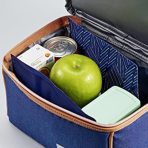 Fit & Fresh Cool Coolers 2 Pack Soft Ice for Lunch Bags, Flexible Stretch Nylon, Durable, Reusable Lunch Box Ice Packs, Soft Ice, Reusable Freezer Packs, Lunch Ice, Easy to Clean, Blue Tie Dye - color: Blue Tie Dye (2 Pack), size: Standard