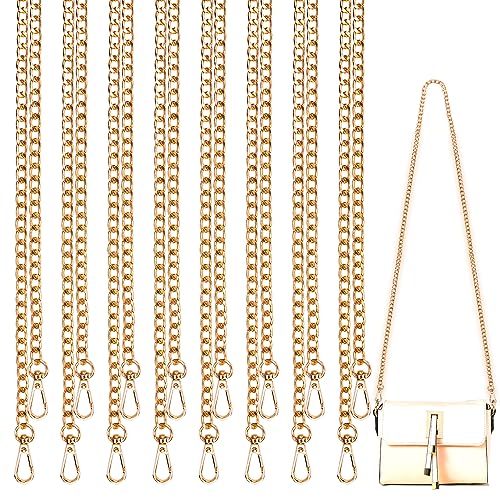 DIY Metal Shoulder Cross Body Bag Chain Replacement, 8 Pack (47 Inch/pcs) (Gold) - color: Gold
