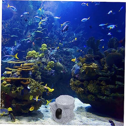 Yardwe Clay Shrimp Cave Decoration Fish Tank Hideout Aquatic Decor Ornamental Shrimp Tank