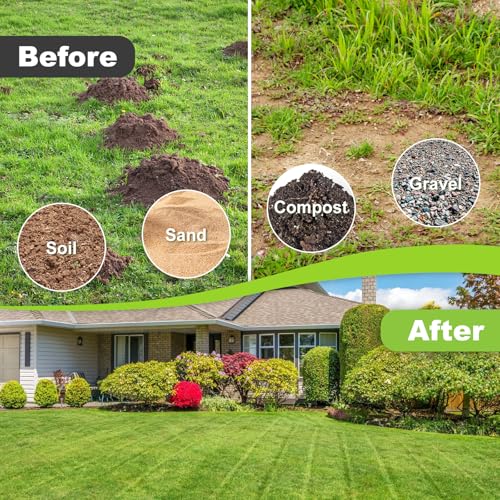 36" x 10" Lawn Leveling Rake, Angled Design Yard Leveler Rake | Stainless Steel Landscape Rake with 74" Adjustable Handle, Ground Leveler for Dirt, Farm, Sand, Soil, Pasture, Golf Course - size: 36 Inch