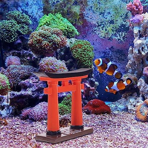Japanese Torii Gate, Japanese Shinto Altar Shelf Mini Torii Gate Resin Miniature Shrine Japan Decor for Fish Tank Bridge Bonsai Micro Landscape Fairy Garden Decoration