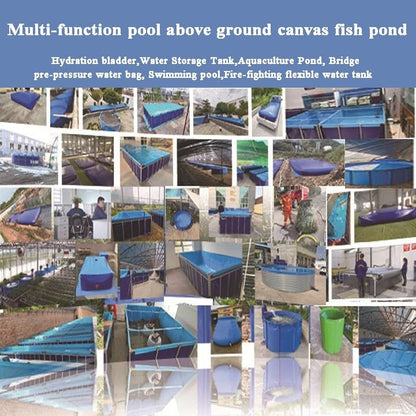 Foldable Canvas Pool for Koi & Turtles, Durable Outdoor Fish Tank, Temporary Holding Pond, 1.5m x 1m x 0.7m, Perfect for Aquaculture & Fish Farming - size: 1.5*1*0.7m