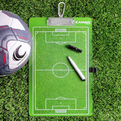 Cannon Sports Dry Erase Coaches Board with Marker - Double-Sided Dry Erase Coaching Board for Baseball, Basketball, Football, Soccer, and Hockey - Perfect for Practices and Games (Soccer) - style: Soccer