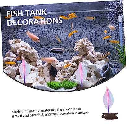 Silicone Aquarium Plants Fish Tank Accessories Artificial Kelp Ornaments Aquarium Ornament Fish Tank Plant Hammock Simulated Aquatic Plant Suction Cup Betta Leaf Betta Fish Decorate