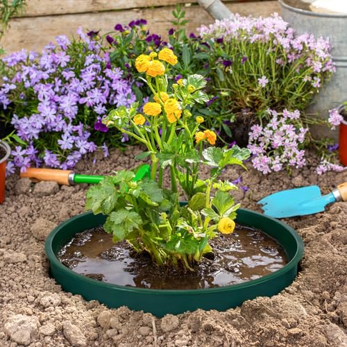 6PCS 12 Inches Plant Rings for Outdoor Plants, Plant Rings, Planting Ring | Planting Grow Rings to Separate Rock and Pest for Deep Watering Veggies Herbs and Flowers