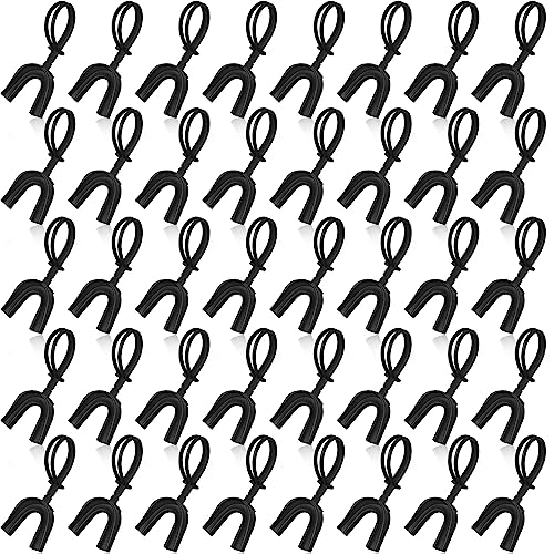Copkim 50 Pcs Strapped Mouth Guard Bulk Not Boil Football Mouthguards with Strap, Soft Sport Mouthpiece Mouth Protector for Football Boxing Basketball Hockey Lacrosse Wrestling Rugby - color: Black, size: Adults