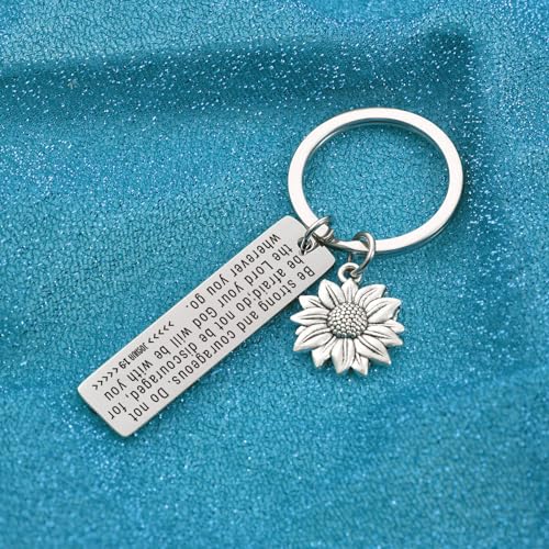 7RVZM Bible Verse Keychain Religious Gift Inspirational Jewelry Christening Keychain Goddaughter Gift