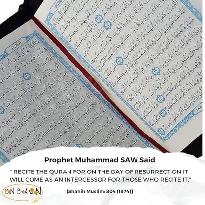Complete Quran Qur'an Quraan Koran Quran Mushaf - Al Quran Al - Kareem Paperback (Arabic Only) Holy Quran Size 5.2" X 3.8" Pocket Size In Arabic Leather Cover & Zippered Case