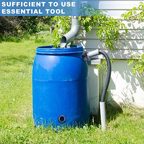 Outus 2 Inch PVC Bulkhead Fitting for Rain Barrel and Water Tank | Threaded Locknut and Washer Included, Fits Pond Aquarium Cistern, Leak-Proof Seal