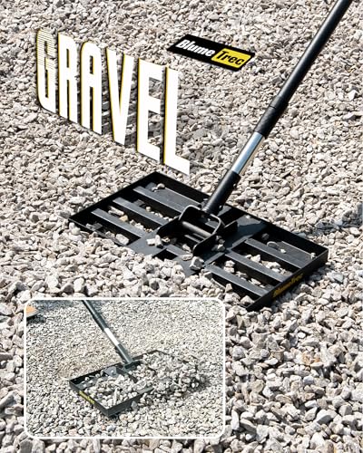 Lawn Leveling Rake, 17"x10" Heavy Duty Sand Leveling Tool with 6.7FT Stainless Steel Long Handle, Golf Rake for Soil, Compost, Gravel, Lawn Leveler for Yard, Garden, Landscaping Level Tool - style: 6.7FT 17"x10"