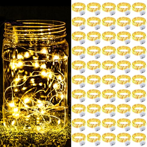 ZGWJ 50 Pack Warm White Fairy Lights, Mini String Lights - color: Warm White, size: 50P