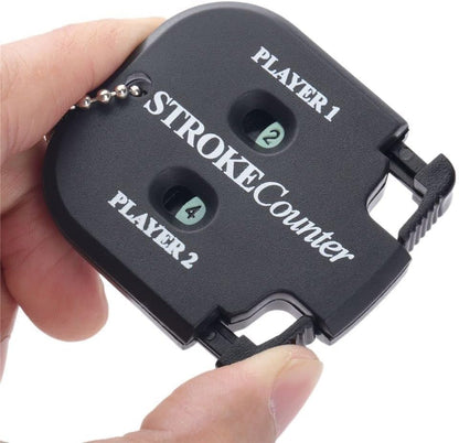 Black Golf Stroke Shot Putt Score Counter Golf Accessories, Two Digits Scoring Keeper with Key Chain Golf Training Aids Golf Club Bag Accessories