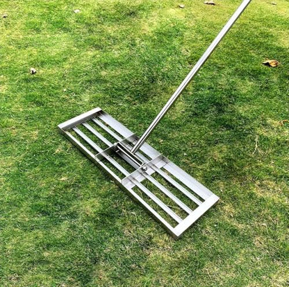 Lawn Leveling Rake 30x10 inch, (Professional-Grade) Lawn Leveler Tool, Handle Rakes for Lawns Heavy Duty Landscape Rake for Backyard, Garden, Golf Course, Farm, Pasture
