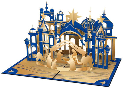 PopLife Nativity Scene 3D Pop Up Card - Handmade Card, Religious Holiday Gift, Blank Christmas - color: Nativity Scene
