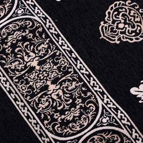 Tnfeeon Anti Slip Cotton Muslim Prayer Rug with Tassel Storage Bag Soft Portable Islamic Mat for Meditation Home Travel and Ramadan