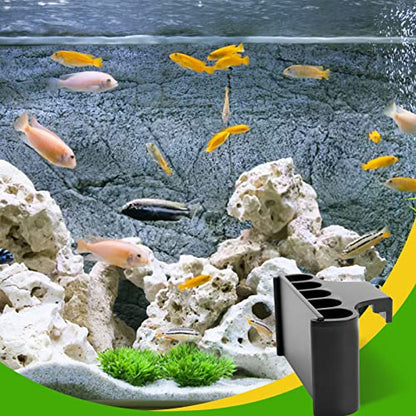 Aquarium Plant Holder for Rimmed Tank, Aquarium Hanging Plant Holder, Plastic Aquatic Plant Pot with 5 Hole, Fish Tank Decorations for Aquatic Plants, 0.5 inch - size: 0.5 Inch