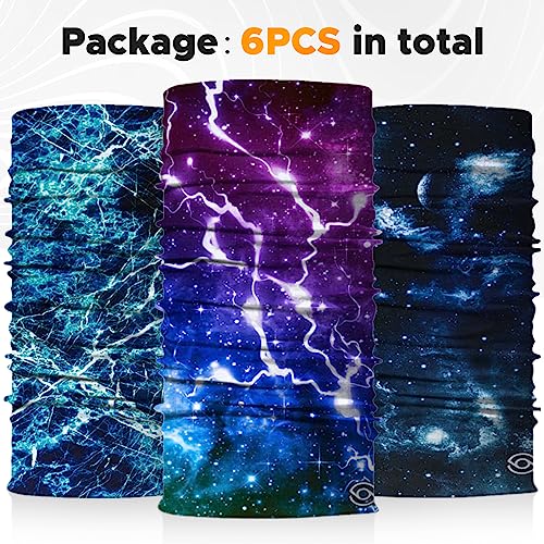 JOEYOUNG Headwear, Bandana, Neck Gaiter Head Wrap Headband Balaclava Magic Scarf - color: A-blue Starry Sky