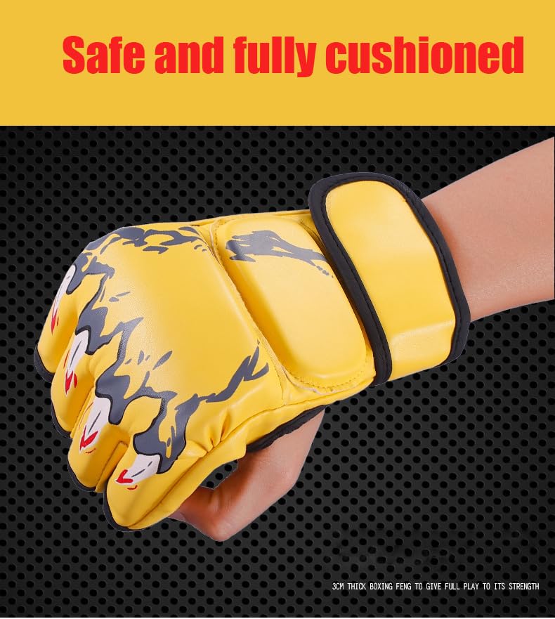 Punch Bag Boxing Gloves Muay Thai Karate Gloves for Men Women Boxing Mitts MMA Body Combat Taekwondo Training Martial Art Fighting Grappling UFC Cage Fighting - color: White