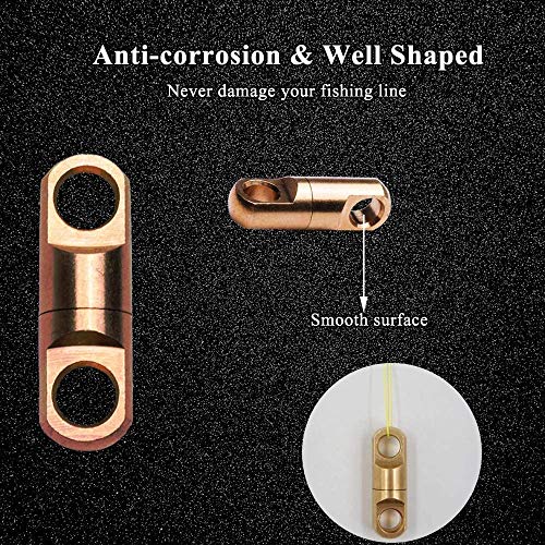 AMYSPORTS High Strength Fishing Bearing Swivels Stainless Fishing Swivel Connectors Copper Barrel Swivels for Saltwater Fishing Freshwater Fishing - size: Size4 (240lb) 10 pcs