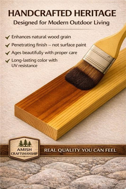 6 FT Oak Amish Rope Rail Garden Bridge, Pinewood - size: 6 FT Bridge & Rope