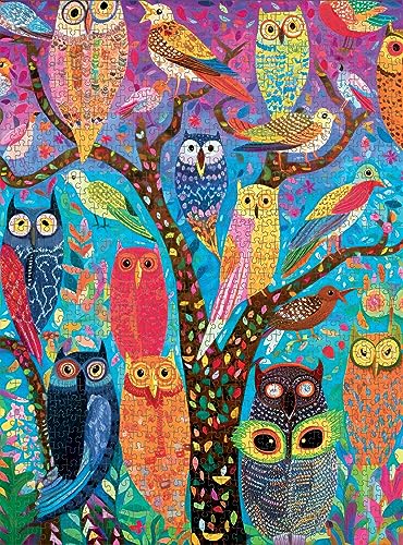 Cross & Glory | 1000 Piece Jigsaw Puzzles for Adults | Owl Oasis - color: Owl Oasis the Vibrant Perch