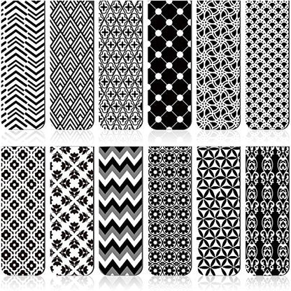 Zonon 24 Pcs Magnetic Bookmarks Bulk Clips Black White Classic Magnetic Page Markers Page Clip Bookmark Funny Bookmark Gifts for Reading Lover Party Favor Office Reading Supplies - style: Simple