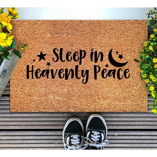 Sleep in Heavenly Peace Coir Mat Rug Farmhouse Inspirational Positive Durable Coir Non Slip Mat for Garage Patio High Traffic Areas 16x24in - color: Style-19, size: 2' x 1'4" (Rectangular)