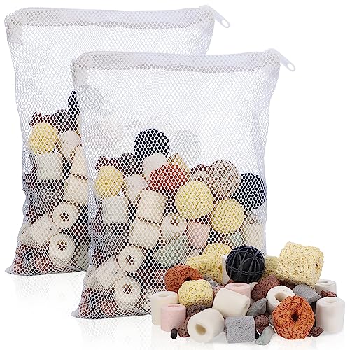 Segarty Filter Media,12 in 1 Bio Media for Aquarium Sump Filter Ceramic Rings Activated Carbon Bio Balls Freshwater Marine Biological Filter Media for Koi Fish Tank Pond Canister (2.2lb with Mesh Bag) - color: 12 in 1, size: 2.2 lb