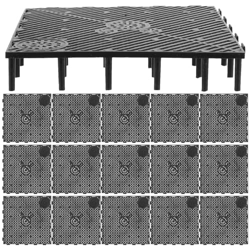 Totority Black PVC Under Plates – 80PCS Aquarium Base Plates for Efficient Water Filtration, Easy Installation, and Fish Tank Maintenance