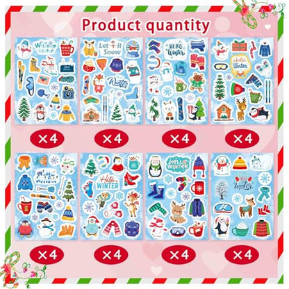 564 PCS Winter Stickers for Kids, Christmas Themed Holiday Stickers - style: Winter