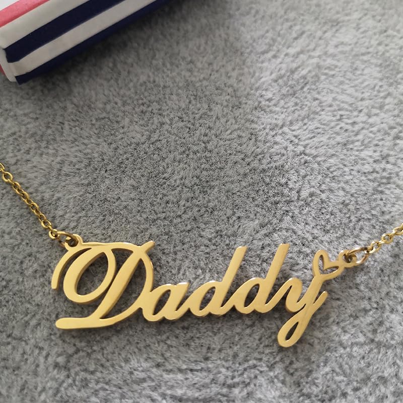Custom Name Necklace Customized Personalized Plated Necklace for Mother Daughter Friendship Women Valentine's Day Christmas Birthday New Year Party - style: Bella Gold