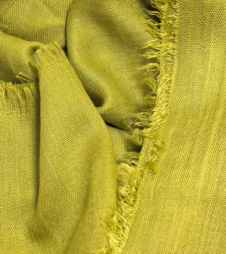 Women Summer Scarfs Large Long Lightweight Linen Beach Gauze Shawl Wrap 75”×40” - color: Wasabi Green