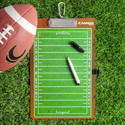 Cannon Sports Dry Erase Coaches Board with Marker - Double-Sided Dry Erase Coaching Board for Baseball, Basketball, Football, Soccer, and Hockey - Perfect for Practices and Games (Football) - style: Football