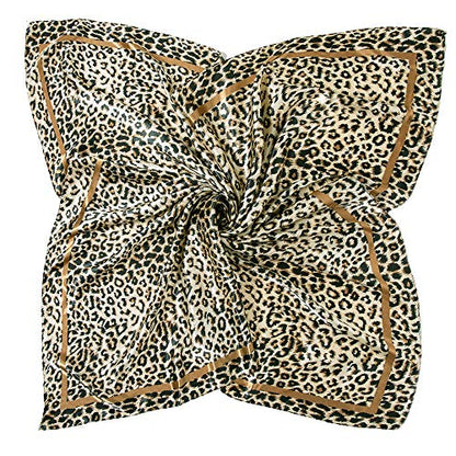 YOUR SMILE Silk Like Scarf Women's Fashion Pattern Large Square Satin Headscarf Headdress - color: 124
