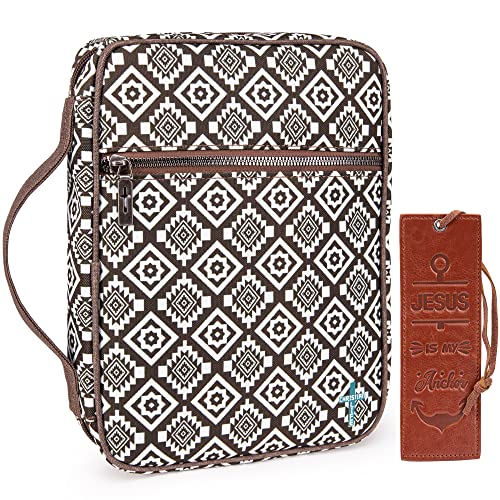 Montana West Bible Cover for Women Men with Leather Bookmark Book Carrying Cases Church Bag for Outdoor Protective - color: Black 6004