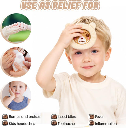 Hilph Kids Ice Packs for Boo Boos, FSA Eligible, HSA Approved, 3 Gel Toddler Cold Packs with Cute Cover for Injuries Reusable, Hot Cold Compress for Pain Relief, Toothache, Wisdom Teeth, Fever - style: B-Koala&Alpaca&Cat