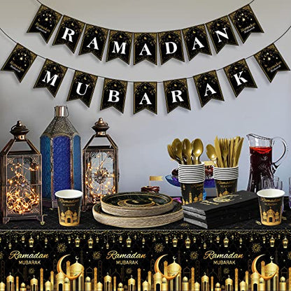 6 Pack Ramadan Plastic Tablecloth Decorations & Ramadan Party Supplies Decorations