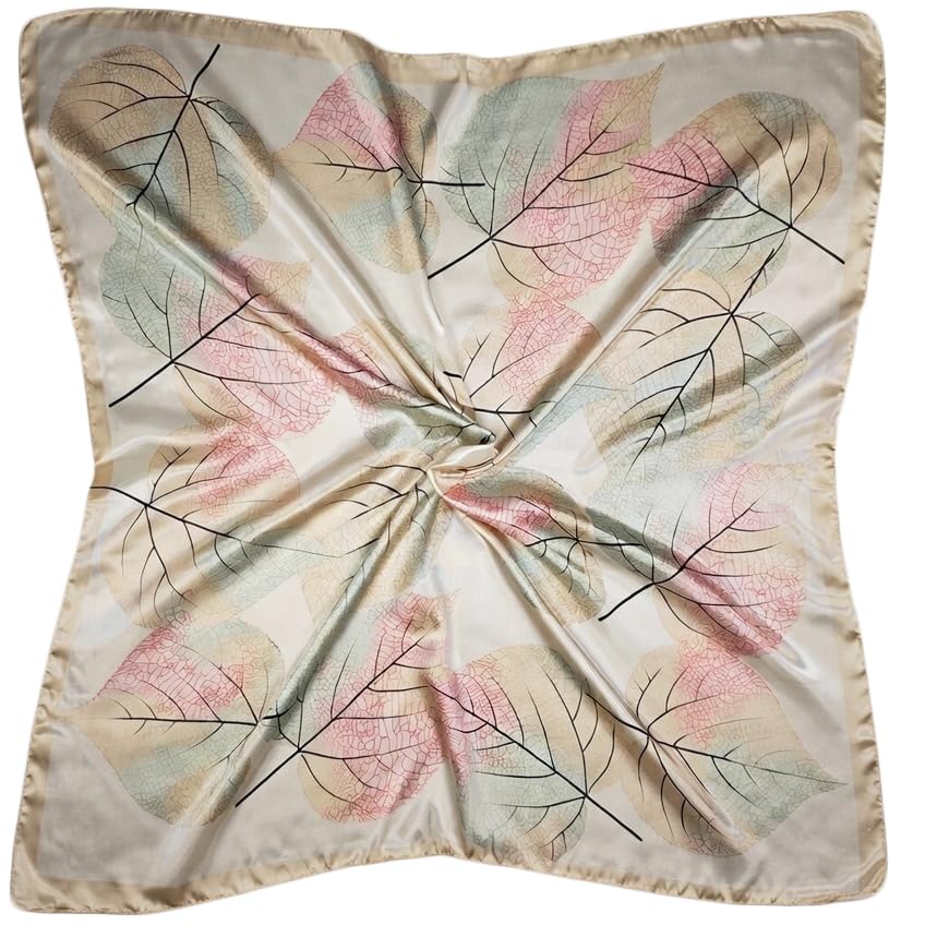 Large 35 inches Satin Square Scarf Lightweight Neck Hair Wrap Fashion Headscarf - color: A2