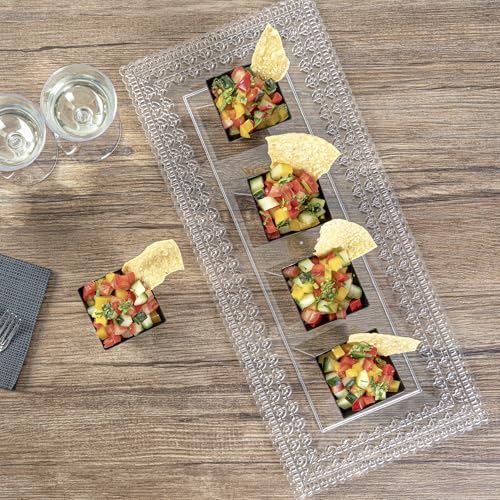 Restaurantware 2-OZ Mini Kova Dessert Tumbler Cup - Elegant Square Black Plastic Cups: Perfect for Serving Desserts and Snack Samples - Disposable and Eco-Friendly - 100-CT - color: Black, size: 2 oz