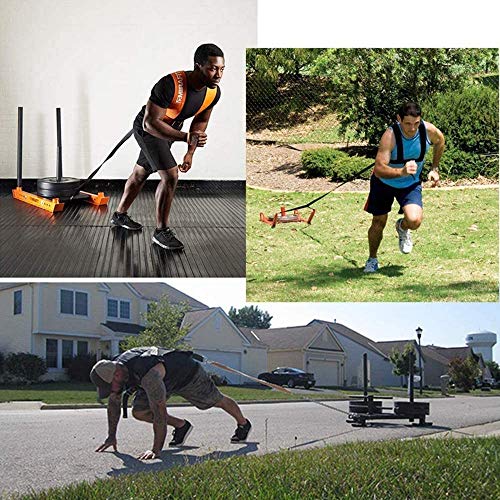 Sled Harness Tire Pulling Harness, Sled Shoulder Harness Adjustable Fitness Workout Speed Training Trainer Belt with Pull Strap for Pulling Speed Training,