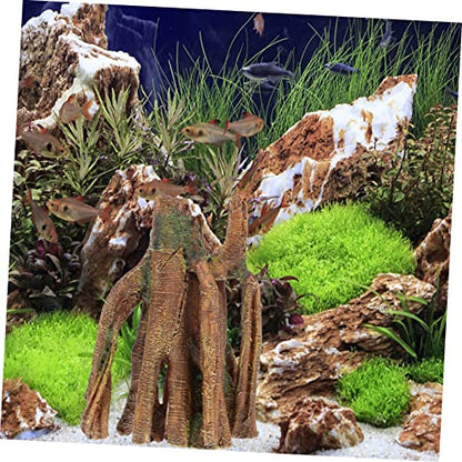 Simulation Tree Trunk Decoration Freshwater Driftwood Artificial Tree Stump Aquarium Landscape Tree Stump Tablescape Decor Decorative Artificial Tree Trunk Household Resin Tank