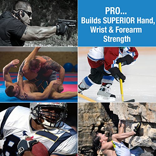 Prohands PRO Hand Exerciser, Finger Exerciser (Hand Grip Strengthener), Spring-Loaded, Finger-Piston System, Isolate and Exercise Each Finger - color: Gray - Pro, size: 11 lb (Extra-Heavy Tension)