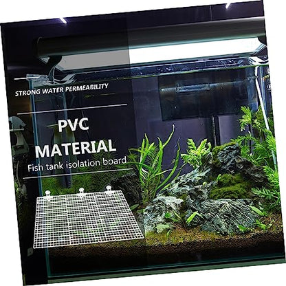 Happyyami 1set Aquarium Divider Fish Tank Separation Tool High-Transparency for Breeding Easy to Install Panels Cups for Fish Isolation - color: Transparent